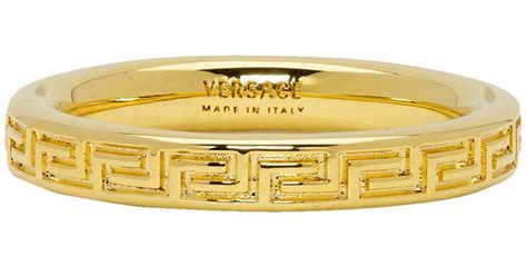 versace greek key ring